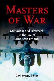 Front cover of Masters of war by Carl Boggs