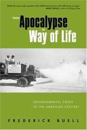 Front cover of From apocalypse to way of life by Frederick Buell