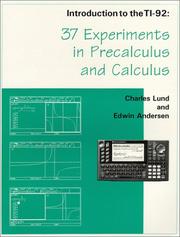 Front cover of Introduction to the TI-92 by Charles Lund