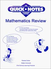 Cover of Mathematics Review (The Quick Notes Learning System) by Pamela Cohen