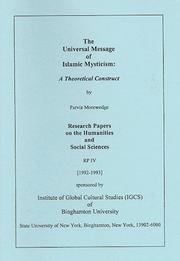 Front cover of The universal message of Islamic mysticism by Parviz Morewedge