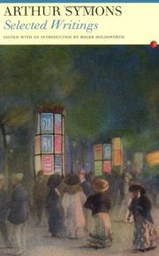 Front cover of Arthur Symons by Arthur Symons