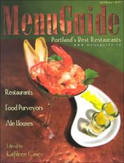Cover of Menu Guide - Portland by Kathleen Casey