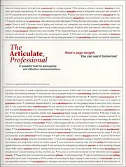 Cover of The Articulate Professional by V. J. Singal