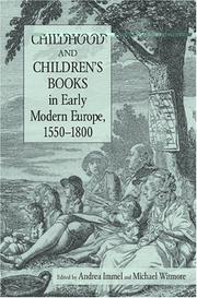 Front cover of Childhood and children's books in early modern Europe, 1550-1800 by Andrea Immel
