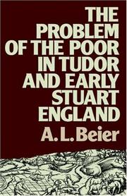 Cover of The problem of the poor in Tudor and early Stuart England by A. L. Beier