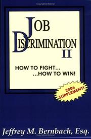 Cover of Job Discrimination by Jeffrey M. Bernbach