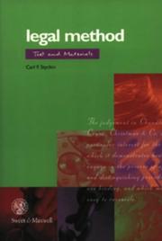 Cover of Legal Method by Carl Franklin Stychin