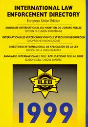 Front cover of International Law Enforcement Directory - European Union Edition 1999 by Unknown