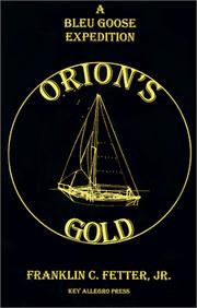 Cover of Orion's Gold by Unknown