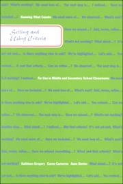 Cover of Setting and using criteria by Kathleen Gregory