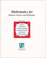 Front cover of Mathematics for Business, Science, and Technology by Steven T. Karris