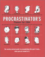Cover of Procrastinator's Planner for 2004 by Susan Cohan Hoffman
