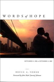 Cover of Words of Hope by Bruce A. Yoder