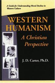 Cover of Western Humanism A Christian Prespective by John D. Carter 