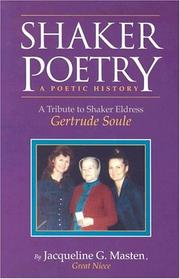 Front cover of Shaker  Poetry A Poetic  History by jacqueline G. Masten