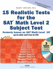 Cover of 15 Realistic Tests for the SAT* Math Level 2 Subject Test by Rusen Meylani