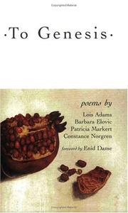 Cover of To Genesis by Lois Adams