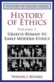 Front cover of History of Ethics: Volume One by Vernon J. Bourke