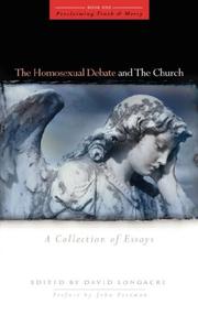 Front cover of The Homosexual Debate and the Church by David E. Longacre