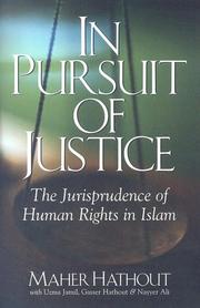 Front cover of In pursuit of justice by Maher Hathout