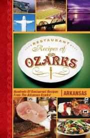 Front cover of Restaurant Recipes of the Ozarks, Arkansas by Restaurant Recipes/JE Cornwell