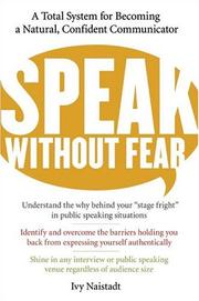 Front cover of Speak Without Fear by Ivy Naistadt