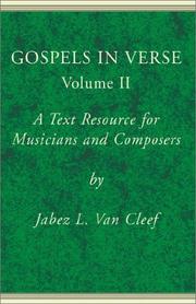 Front cover of Gospels in Verse by Jabez L. Van Cleef