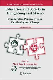 Front cover of Education and society in Hong Kong and Macao by Mark Bray