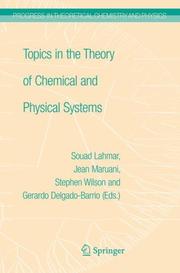 Front cover of Topics in the Theory Of Chemical and Physical Systems by Unknown