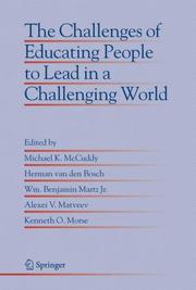 Front cover of The challenges of educating people to lead in a challenging world by Michael K. McCuddy