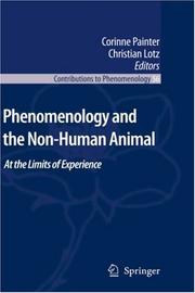 Front cover of Phenomenology And The Non-Human Animal by Unknown
