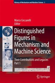 Front cover of Distinguished Figures in Mechanism and Machine Science by Marco Ceccarelli