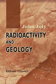 Cover of Radioactivity and geology by John Joly
