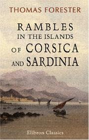 Cover of Rambles in the islands of Corsica and Sardinia by Thomas Forester