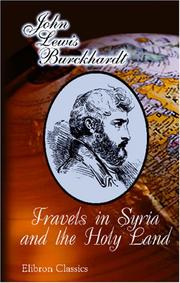 Cover of Travels in Syria and the Holy Land by John Lewis Burckhardt