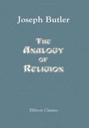 Cover of The analogy of religion by Joseph Butler