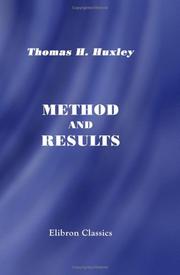 Front cover of Method and results by Thomas Henry Huxley