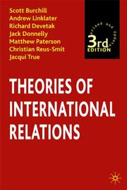 Front cover of Theories of international relations by Scott Burchill