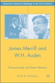 Front cover of James Merrill and W.H. Auden by Piotr K. Gwiazda