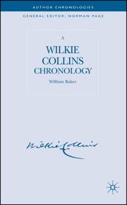 Front cover of A Wilkie Collins Chronology (Author Chronologies) by William Baker