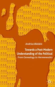 Cover of Towards a Post-Modern Understanding of the Political by Andrius Bielskis
