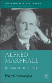 Cover of Alfred Marshall by Peter Groenewegen