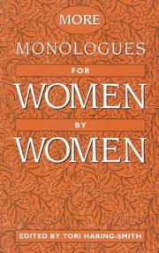 Cover of More monologues for women, by women by Tori Haring-Smith