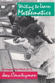 Front cover of Writing to learn mathematics by Joan Countryman