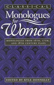 Cover of Classical Monologues for Women by Unknown