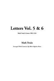 Front cover of The Letters of Mark Twain Vol. 5 & 6 by Mark Twain