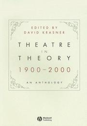 Front cover of Theatre in Theory 1900-2000 by David Krasner