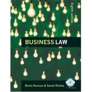 Front cover of Business law by Sarah Riches