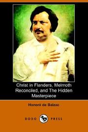 Front cover of Christ in Flanders, Melmoth Reconciled, And the Hidden Masterpiece by Honoré de Balzac